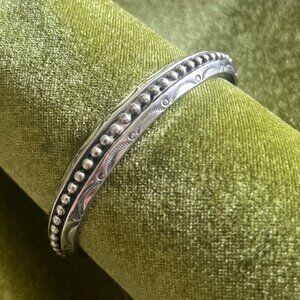 Sterling Silver Southwest Navajo Cuff Signed by Artist CA